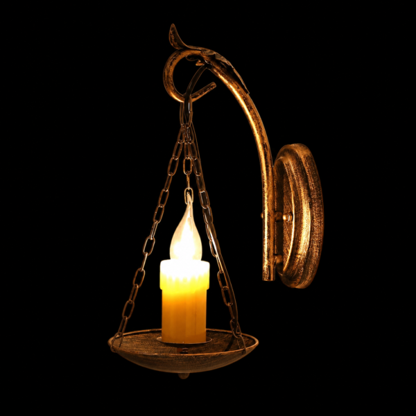 Emberglow Vintage Candle-Style Wall Lamp