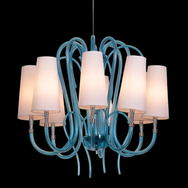 Blue Wave Modern Chandelier