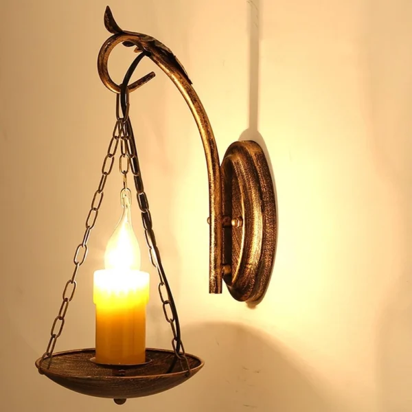 Emberglow Vintage Candle-Style Wall Lamp