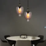 Solis Amber Glow C Textured Glass Pendant Lamp
