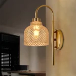 Aurora Lyra Glimmer Golden Finish Wall Lamp-2