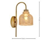 Aurora Lyra Glimmer Golden Finish Wall Lamp-5