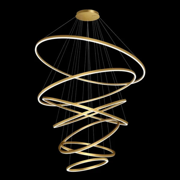 Elysian Cascade Grand Modern Seven-Ring Chandelier