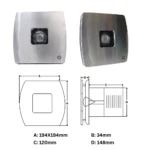 Ventilo EX Silver Surfer Bathroom Exhaust Fan-7