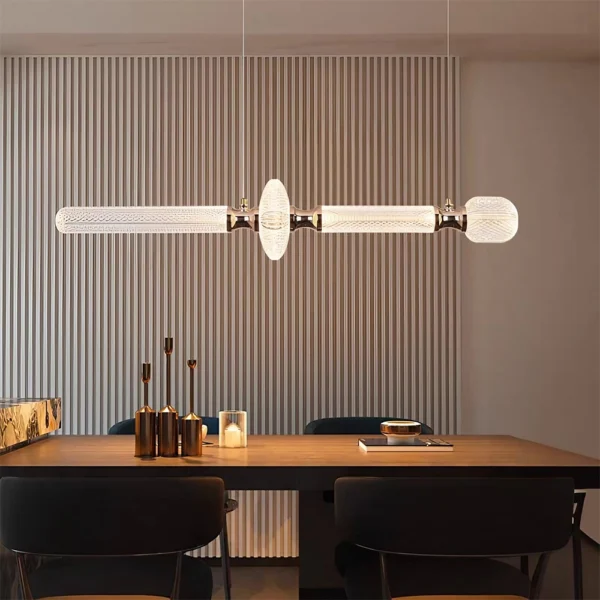Veridian Flute Modern Linear Chandelier