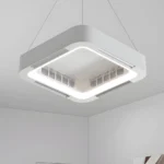Flush mount bladeless ceiling fan for bedrooms and living rooms.