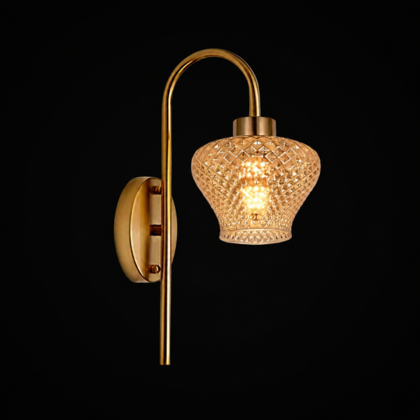 Lyra Glimmer Modern Golden Finish Wall Lamp