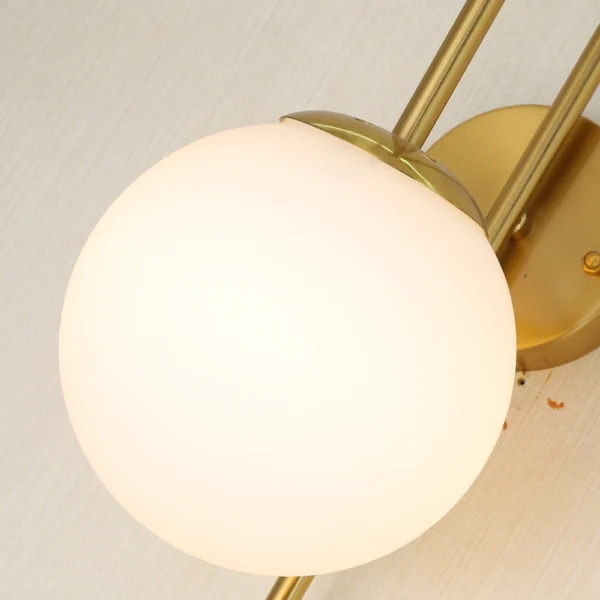 Monarch Luxury Globe Light, Brass Wall Sconce for Hallway or Foyer Accent