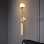 HelioSpear Brass Globe Wall Light