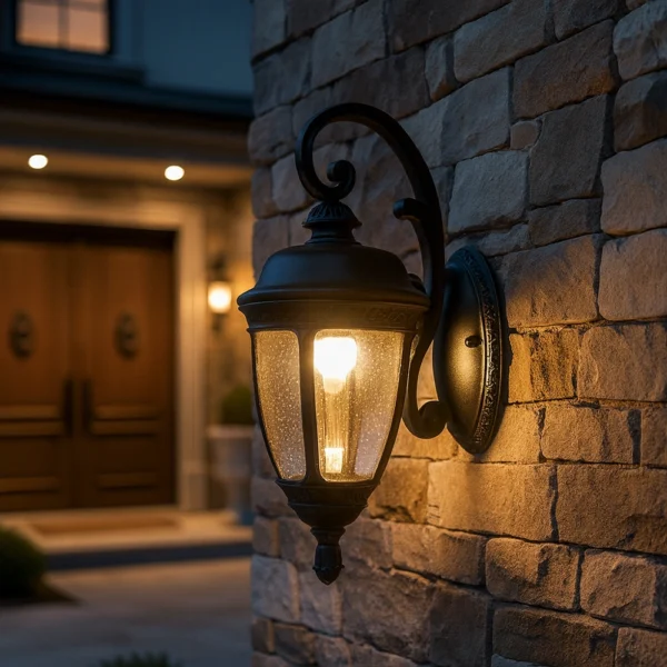 Scroll Arm Outdoor Wall Lantern Light