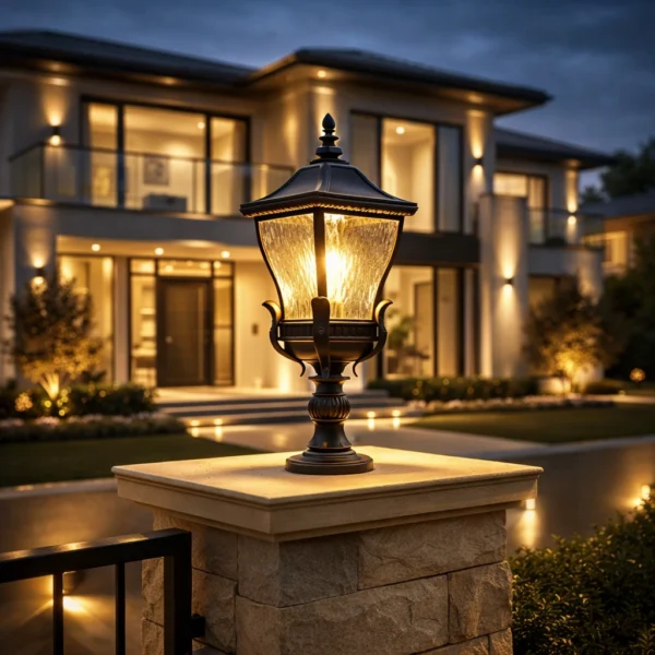 RegalCrown Gate Pillar Lantern Light