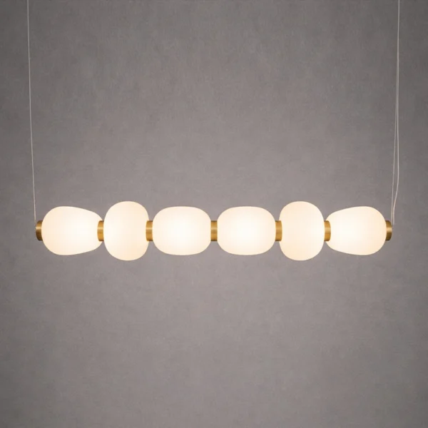 CloudPearl Linear Opal Globe Chandelier