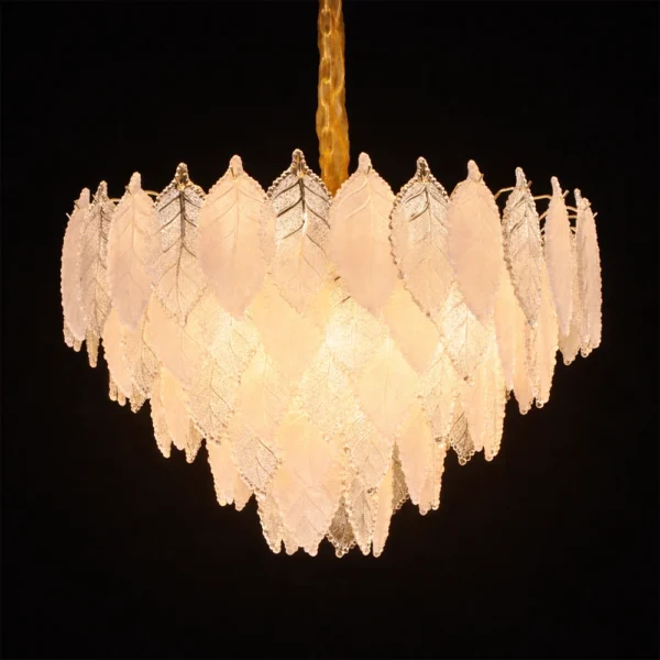 Lunaria Veil Tiered Leaf Chandelier