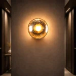 Solaris EmberSphere Amber Glass LED Wall Light