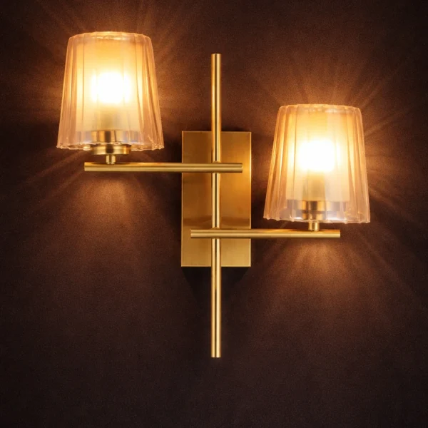 Luxury Double Amber Glass Wall Light