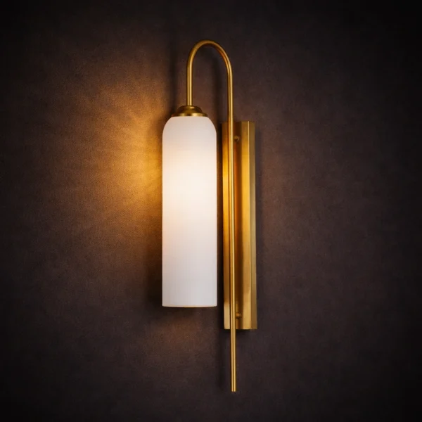 Modern White Glass Pendant Wall Light