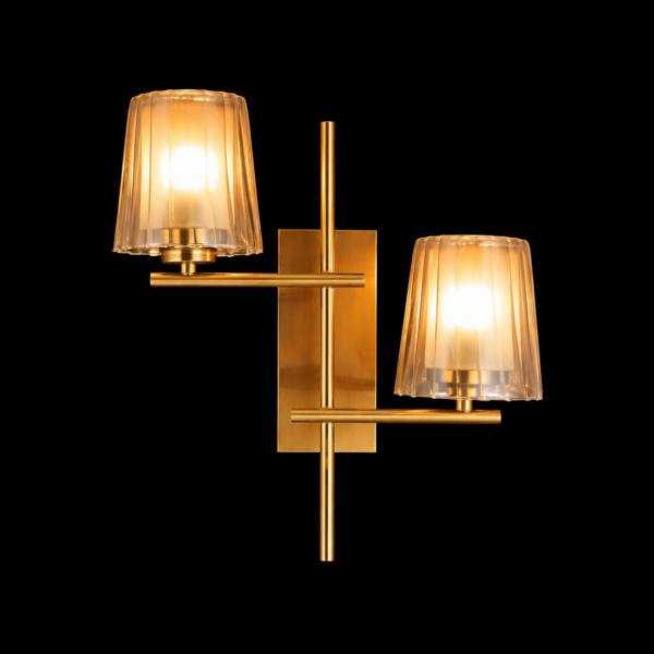 Luxury Double Amber Glass Wall Light