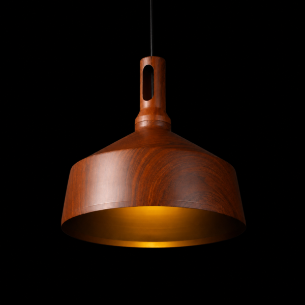 RusticCore Wood Finish Pendant Light