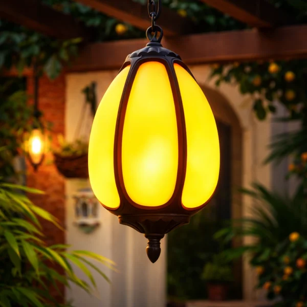 AmberBloom Hanging Lantern Light