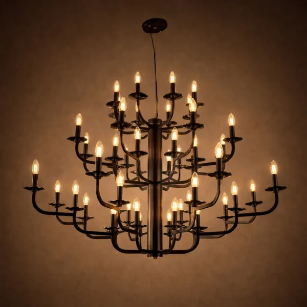 Noir Crest Multi-Tier Chandelier