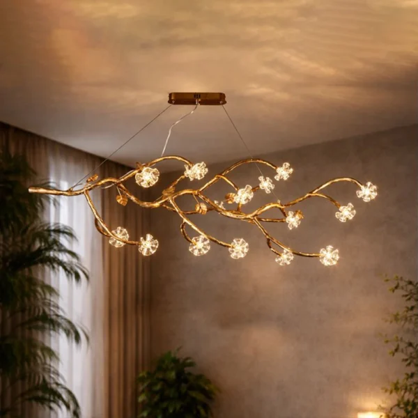 Aurora Vine Crystal Linear Chandelier