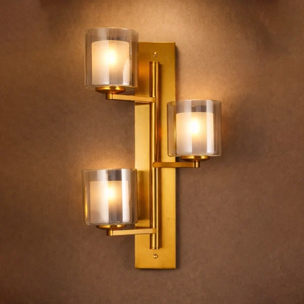 Orion Trio Brass Wall Light