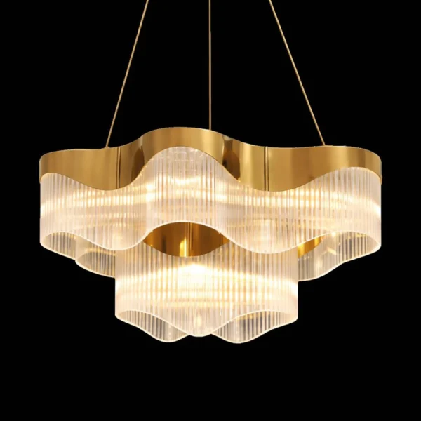 Tidal Wave Undulation Chandelier