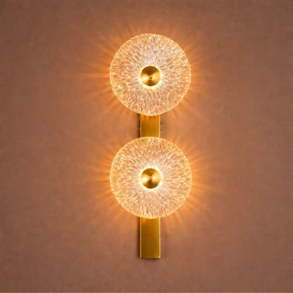 Celestia Duo Textured Glass Wall Light