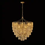 Aurevane LatticeDrop Gold Chandelier