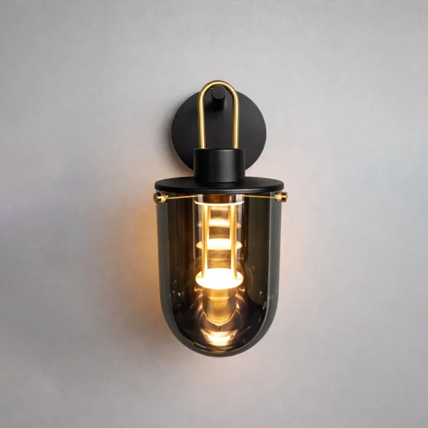 Bravique NoirVault Glass Wall Lantern