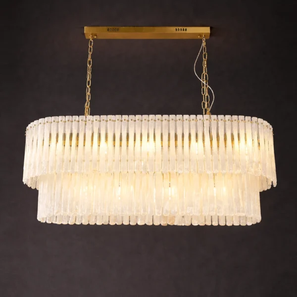 Imperial Halo Glass Rod Chandelier