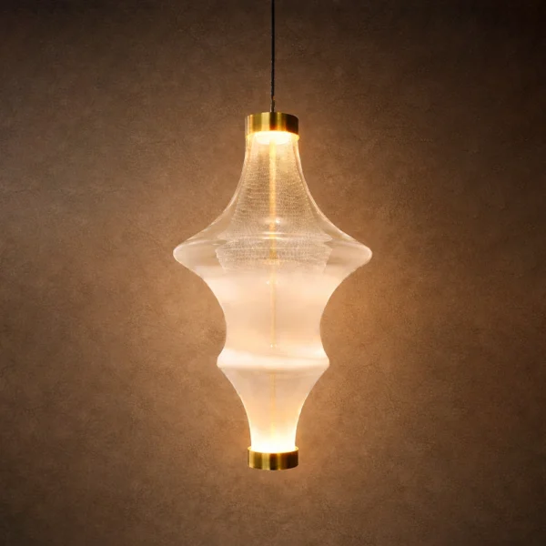 Lumera Virelli Sculpted Glass Pendant Light