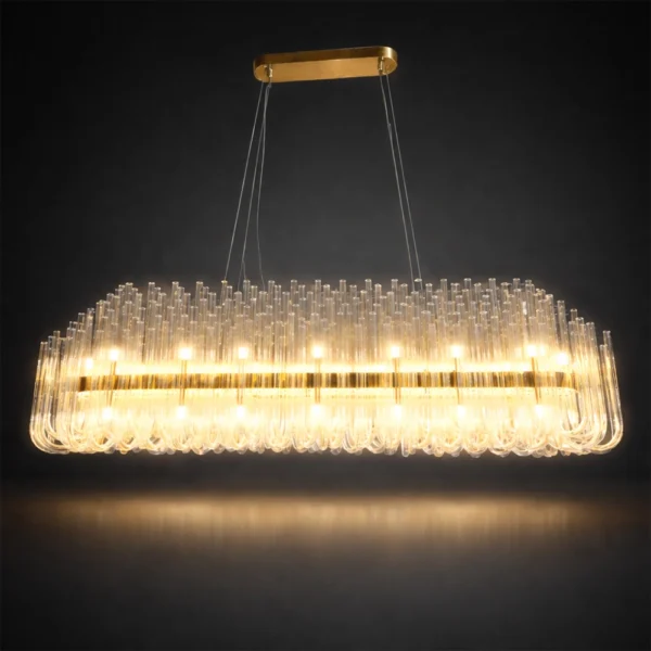 Linear Acrylic Tube Bar Chandelier