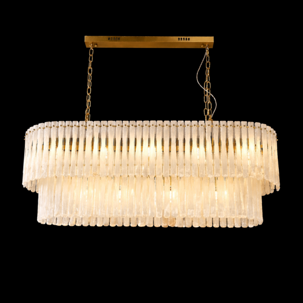 Imperial Halo Glass Rod Chandelier