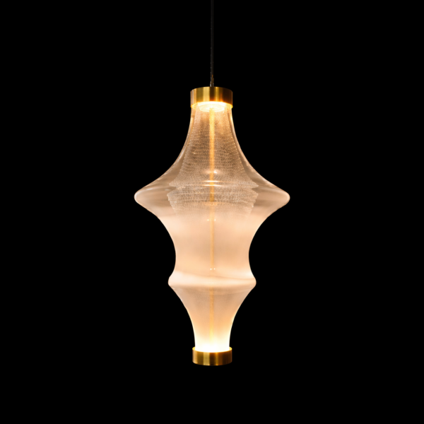 Lumera Virelli Sculpted Glass Pendant Light