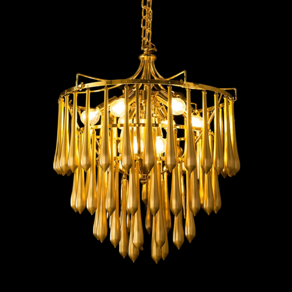 Zyrelith CrownDrop Gold Chandelier