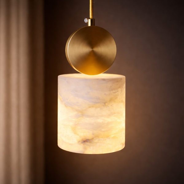 Aurelia Marble Cylinder Pendant Light
