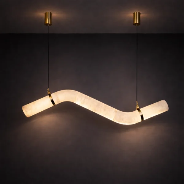 Serpenta Marble Wave Pendant Light