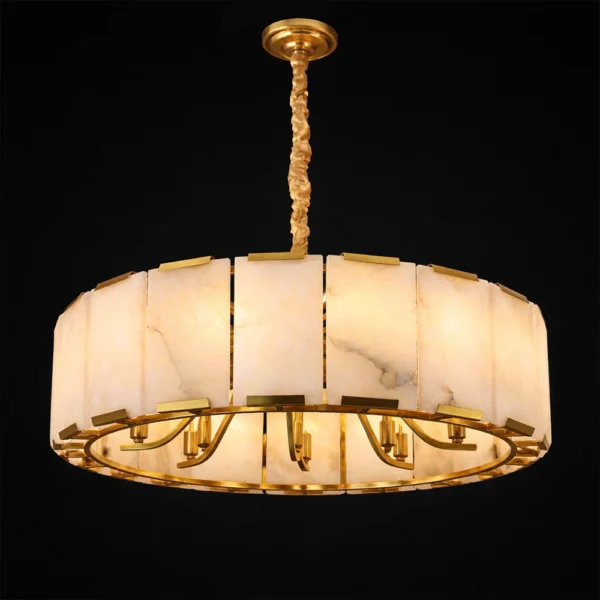 Aurestone Marble Drum Chandelier