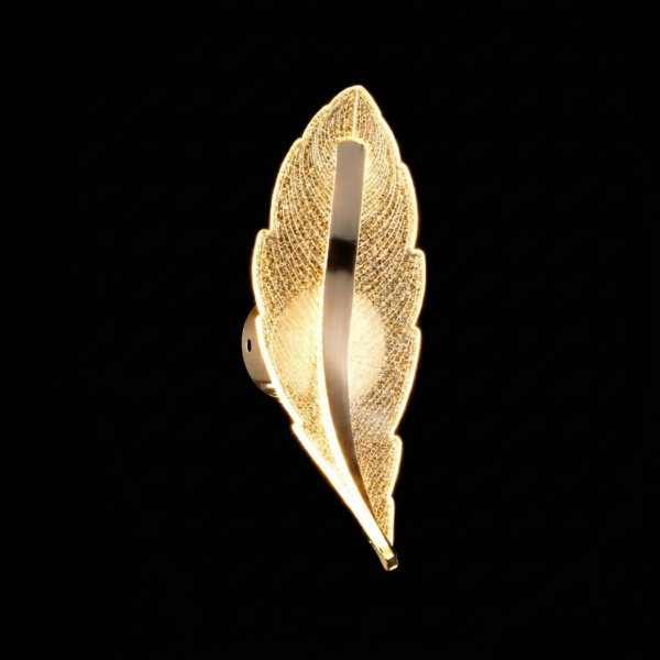 Lumifeather Crystal Leaf LED Wall Sconce