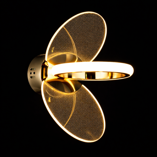 SylvaLuxe Crystal Leaf Accent Wall Light