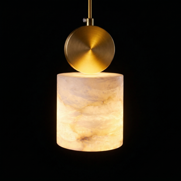 Aurelia Marble Cylinder Pendant Light