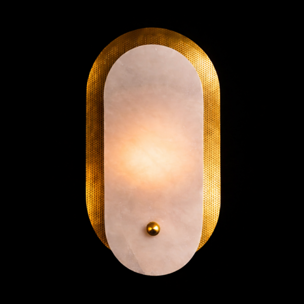 Auremesh Marble Shield Wall Sconce