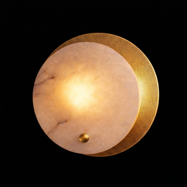 Orbital Marble Halo Wall Sconce