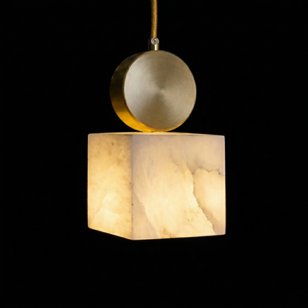 Caldera Marble Cube Pendant Light