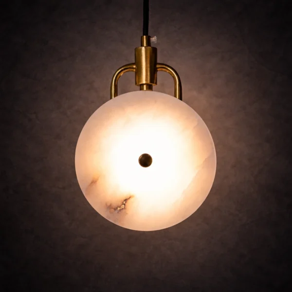 Solstice Marble Halo Pendant Light