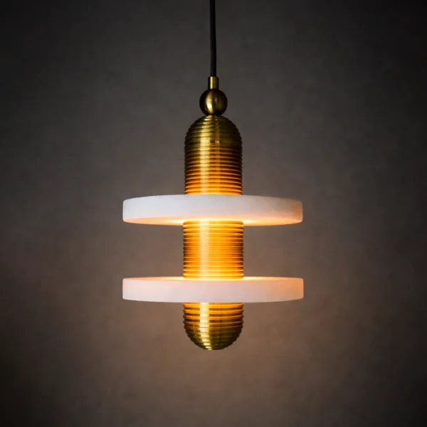 Aurelis Dual Halo Marble Pendant