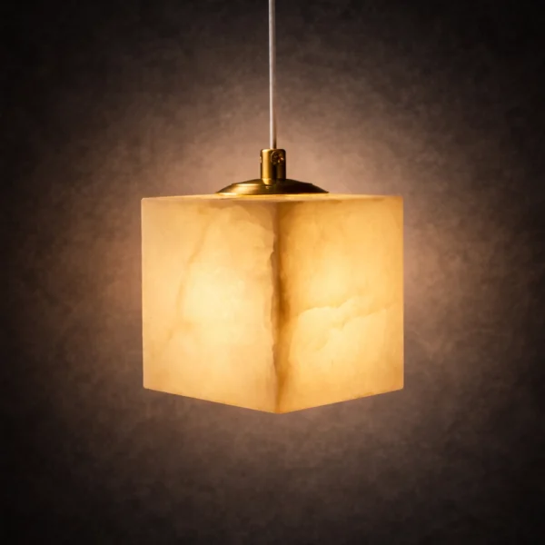 Caldera Marble Cube Pendant Light