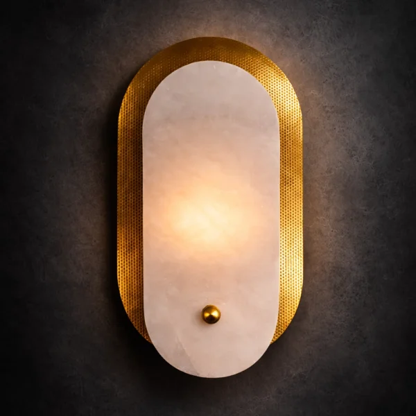 Auremesh Marble Shield Wall Sconce