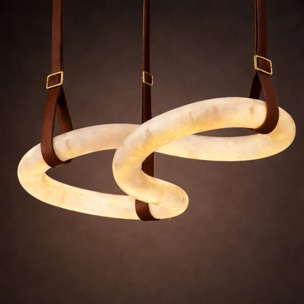 Eterna Loop Marble Ring Chandelier
